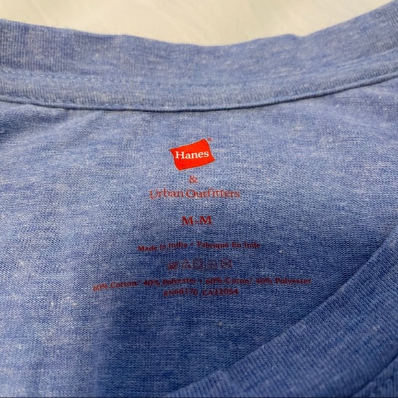 urban outfitters x hanes blue tee - Picture 2 of 3